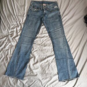 True Religion World Tour Bootcut Y2K Distressed Jeans Made in USA